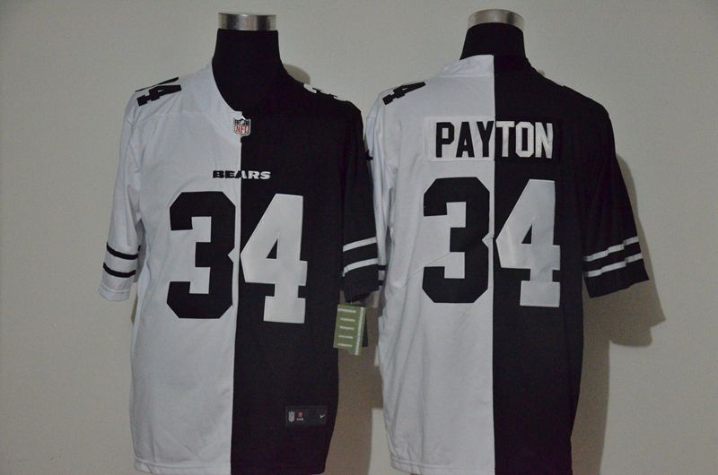 Men Oakland Raiders 34 Payton Black white Half version 2020 Nike NFL Jerseys